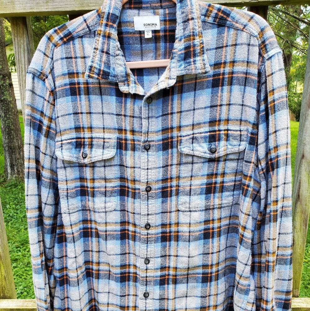 Men's Brushed Cotton Flannel Shirt